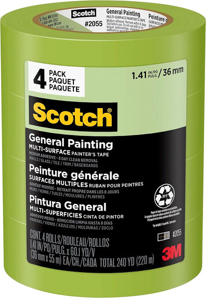 3M Green Painter's Tape 4 Pack